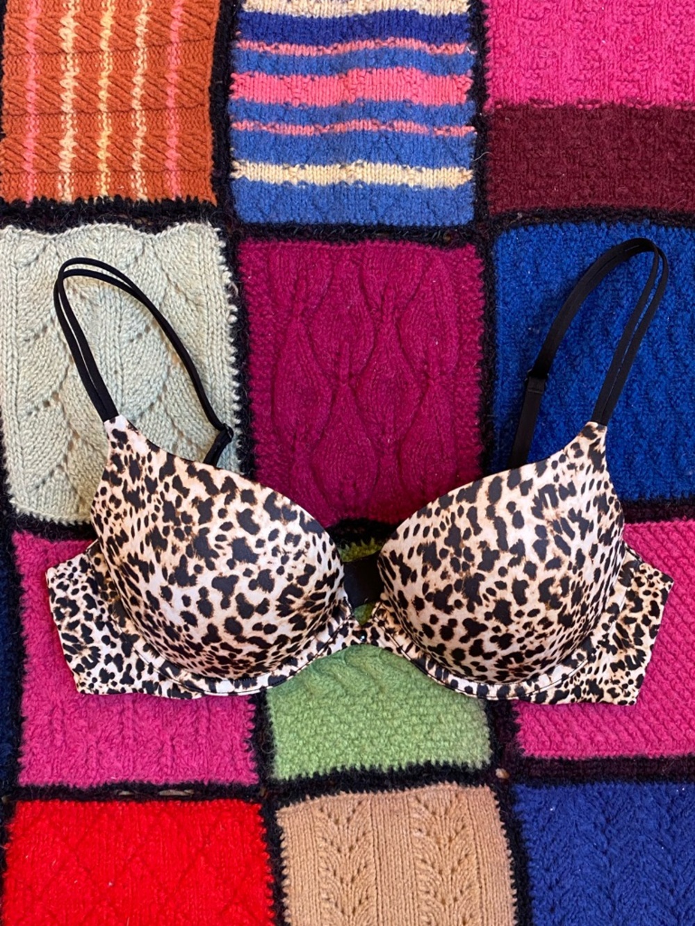 Victoria Secret Leopard Print Push-Up Bra Size 36B